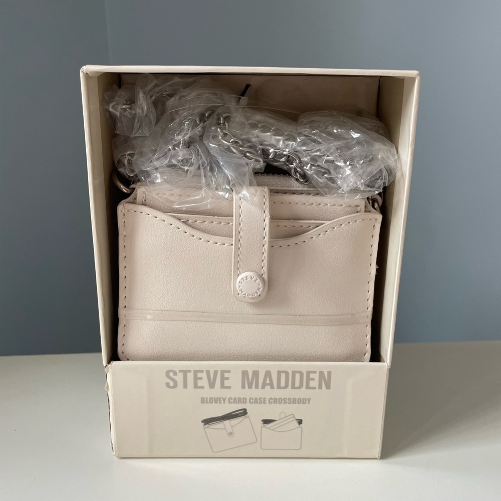 NWT Steve Madden BLovey Cardcase Crossbody in Cream